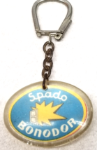 French Spado Bonodor Deodorant Toiletry Keychain Blue Gold Door 1970s Vi... - $12.30