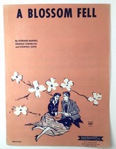 A Blossom Fell by Howard Barnes Harold Cornelius &amp; Dominic John Sheet Music 1954 - £4.50 GBP