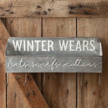 New Winter Wears metal Shelf Organizer w/ 6 Hooks - coats and hats, gloves image 2