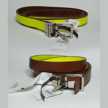 EXPRESS women reversible belt size L 36-37&quot; and 0.75&quot; wide Green Brown NWT - £15.46 GBP