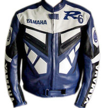 YAMAHA R6 Motorbike Leather Jacket Racing Motorcycle Mens Biker Leather ... - $158.00+