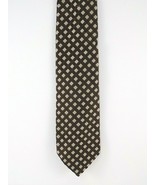Vintage Neck TIE THE CUSTOM SHOP Brown Beige Small Checkerboard Squares ... - $6.92