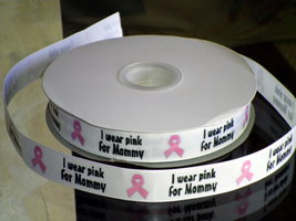 Breast Cancer Pink Awareness Pink for Mommy Grosgrain Ribbon  - $9.90