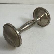 Antique Silver Plated 4 Inch Long Baby Rattle - $19.75