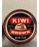 Empty Brown Kiwi Boot Polish Tin 1 1/8 oz *Pre-Owned* qqq1 - €8,60 EUR
