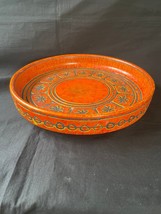 Vintage Bitossi Aldo Londi rosenthal netter rare orange dish Marked bottom - £235.01 GBP