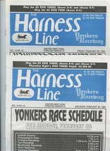 2 Yonkers Raceway Harness Line Programs February 1994 - £14.46 GBP