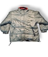 Koman Reversible Nylon Shell Coat Gray vs Soft Shell Blue Jacket Size XXL - £39.47 GBP