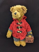 Dan Dee? Collectors Choice Plush Pop Belly Bear 14&quot;  Red Hooded Jacket - £9.32 GBP
