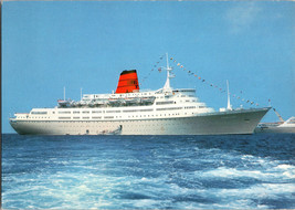 Vtg Postcard Cruise Ship  CUNARD/NAC  Vistafjord Unposted Continental - £5.14 GBP