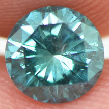 Round Shape Diamond Fancy Blue Color 0.79 Carat Loose Enhanced SI1 Certified - £461.85 GBP