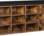 Vasagle Storage Bench, Rustic Brown, 43.3′′L X 11.8′′W X 18.9′′H, And Ba... - $128.93