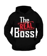 G&II The Real Boss Sweatshirt Hoodie Mom Dad Son Daughter Gift - £22.04 GBP