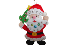 Midwest cbk Hand Crafted Sequin Red Santa Christmas Ornament nwt - £6.82 GBP