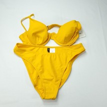 Tahiti Bikini 2 Piece Set Women Size Medium Yellow / Gold Padded Wire - $14.86