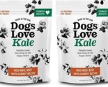 (2) Dogs Love Us Dogs Love Kale Grain &amp; Wheat Free Moo-Moo Beef &amp; Carrot... - £17.07 GBP