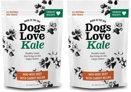 (2) Dogs Love Us Dogs Love Kale Grain &amp; Wheat Free Moo-Moo Beef &amp; Carrot... - £17.14 GBP