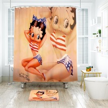 Betty Boop 11 Shower Curtain Bath Mat Bathroom Waterproof Decorative Bathtub - £18.49 GBP+