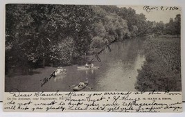 On the Anteitem Near Hagerstown Rowboats 1906 UDB Photo Postcard E1 - £7.43 GBP