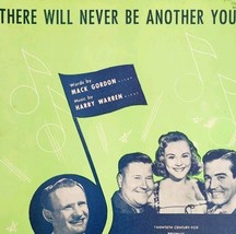 1942 There Will Never Be Another You Antique Sheet Music Iceland Movie D... - $19.99