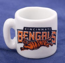 NFL Miniature Coffee Mug Cincinnati Bengals Fan Collectible Ornament Vintage - £4.57 GBP