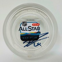 LEON DRAISAITL Autographed 2019 AS Game Used Ice Crystal Puck Display FA... - £175.05 GBP