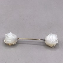 Vintage Hand Blown Glass Tie Tack Pin Bar Clasp - £31.44 GBP
