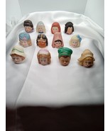 1982 Calhoun’s Dolls of the World Porcelain Thimble Collection Set Of 12 LE - $129.02 CAD