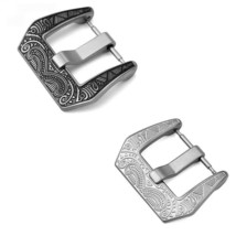 18-24mm. Engraved Brushed Buckle Clasp for Panerai Watch Strap Band - £7.85 GBP