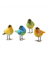 Standing Bird Figurines Set of 4 With Sentiment 5.2&quot; High Home Garden Bi... - £35.81 GBP