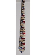 RM STYLE HORSES WITH FLAG STRIPE 100% SILK NECK TIE - $333.45 MXN