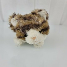 Ganz 1996 Cuddle Cat Stuffed Plush Beanbag Tabby Tiger Stripe Cream Brown Tan - £63.30 GBP