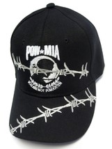 POW MIA Vietnam Black Hat Cap Embroidered Barbed Wire Logo You Are Not F... - £7.86 GBP