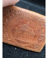 Vintage Tooled Leather Wallet Burstadt Hessen Altes Rathaus Tri-fold - $18.62