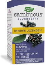 Nature&#39;s Way Sambucus Immune Elderberry Lozenges* with Vitamin C, Echinacea, &amp; Z - £21.57 GBP
