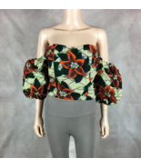 Cee Cee’s Closet NYC Handmade African Off-Shoulder Crop Top Size Large - £27.77 GBP