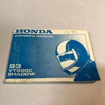 1993 Honda VT600C Shadow Motorcycle Owner&#39;s Manual - $17.32