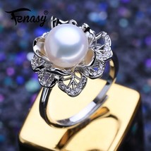 G silver ring luxury natural freshwater pearl rings for women female party wedding fine thumb200