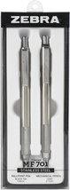 Zebra Pen M/F 701 Stainless Steel Mechanical Pencil  Ballpoint Pen SetFi... - $19.96