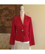 Vintage 90s Womens Career Blazer Size 8 llyse Hart LTD Red One Button Fr... - $45.81