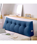 SOGA 100cm Blue Triangular Wedge Bed Pillow Headboard Backrest Bedside T... - €70,70 EUR