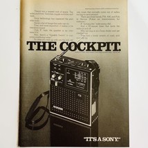 Vintage 1970&#39;s Sony ICF-5500 Cockpit Portable Three Band Radio Magazine Print Ad - £5.23 GBP