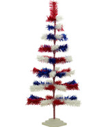 4th of July Tinsel Trees 4FT Classic Tinsel Feather Tree Red, White, &amp; B... - £94.02 GBP
