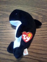 Ty Beanie Babies Waves the Orca Whale Plush Toys - 4084 - £6.20 GBP