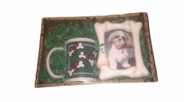 Doggie Gift Pack With Coffee Mug And Dog Bone Picture Frame - $13.88