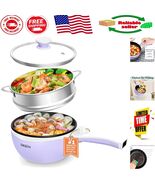 Compact 1.5L Electric Hot Pot with Non-Stick Steamer - Perfect for Dorm ... - $111.89 CAD