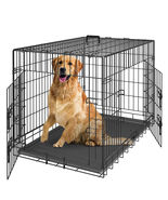 42&quot; Folding Dog Crate Wire Dog Kennel Cage with Tray for Large Dogs In/O... - £64.48 GBP
