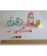 Fisher Price Loving Family Lot 1994 2005 Bicycle Toilet 4 Puppies Iron B... - $28.12 CAD