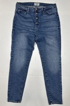 Denizen Levis Button Fly Jeans Women Size 17 (Measure 31x27) Medium Skinny - $12.54