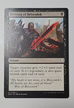Blessing of Belzenlok Dominaria Regular Black Spell +2/+1 - $1.24